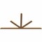 Ekena Millwork Saratoga Timber Gable Bracket, Western Red Cedar, 96"W x 48"H x 1 1/2"D x 3 1/2"F, 12/12 Pitch GBW096X48X0204SAR00SWR - alternate 2